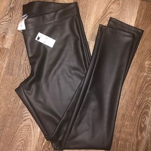 Faux leather leggings